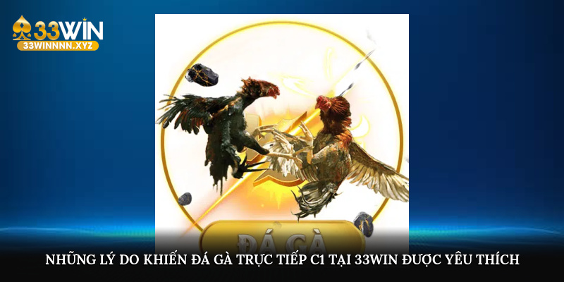 Những lý do khiến đá gà trực tiếp C1 tại 33WIN 